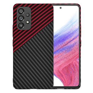 Husa pentru  Samsung Galaxy A53 5G CarbonFiber UltraSlim, Lightweight, rosu negru