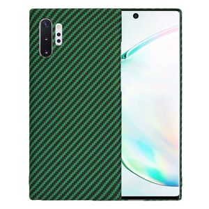 Husa pentru  Samsung Galaxy Note 10 Plus CarbonFiber UltraSlim, Lightweight, verde