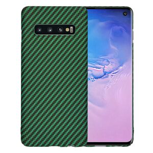 Husa pentru  Samsung Galaxy S10 CarbonFiber UltraSlim, Lightweight, verde
