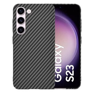 Husa pentru  Samsung Galaxy S23 CarbonFiber UltraSlim, Lightweight, negru