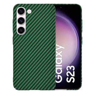 Husa pentru  Samsung Galaxy S23 CarbonFiber UltraSlim, Lightweight, verde