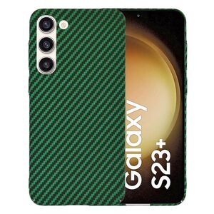 Husa pentru  Samsung Galaxy S23 Plus  CarbonFiber UltraSlim, Lightweight, verde