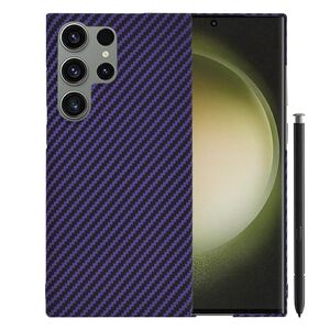 Husa pentru  Samsung Galaxy S23 Ultra 5G CarbonFiber UltraSlim, Lightweight, mov