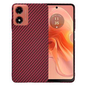 Husa pentru Motorola Moto G04 / G24 / G24 Power, Moto E14 CarbonFiber UltraSlim, Lightweight, rosu