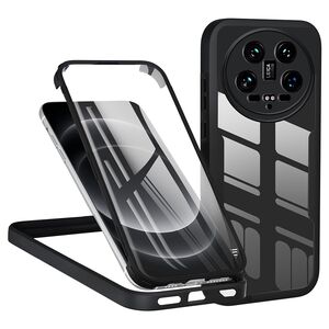Pachet 360: Husa cu folie integrata pentru  Xiaomi 14 Ultra Cover360 fata / spate - negru