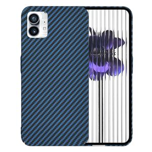 Husa pentru  Nothing Phone 1 CarbonFiber UltraSlim, Lightweight, albastru