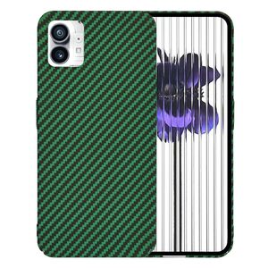 Husa pentru  Nothing Phone 1 CarbonFiber UltraSlim, Lightweight, verde