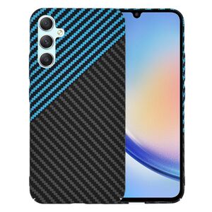 Husa pentru  Samsung Galaxy A34 5G CarbonFiber UltraSlim, Lightweight, albastru negru