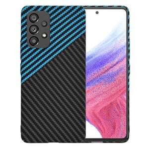 Husa pentru  Samsung Galaxy A53 5G CarbonFiber UltraSlim, Lightweight, albastru negru