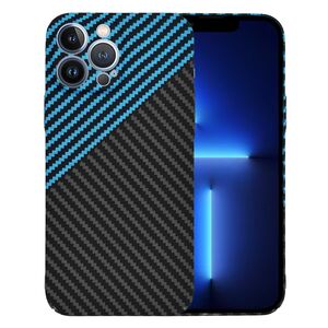 Husa pentru  iPhone 13 Pro Max CarbonFiber UltraSlim, Lightweight, albastru negru