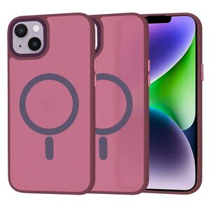 Husa pentru  iPhone 14 Plus cu MagSafe, Ghost Series, frosted - bordeaux