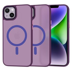 Husa pentru  iPhone 14 Plus cu MagSafe, Ghost Series, frosted - mov