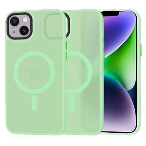 Husa pentru  iPhone 14 Plus cu MagSafe, Ghost Series, frosted - verde deschis