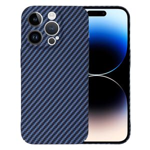 Husa pentru  iPhone 14 Pro  CarbonFiber UltraSlim, Lightweight, albastru