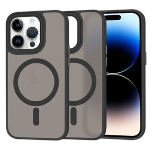 Husa pentru  iPhone 14 Pro  cu MagSafe, Ghost Series, frosted - negru