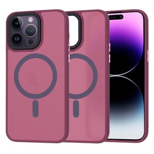 Husa pentru  iPhone 14 Pro Max cu MagSafe, Ghost Series, frosted - bordeaux