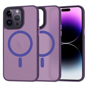 Husa pentru  iPhone 14 Pro Max cu MagSafe, Ghost Series, frosted - mov