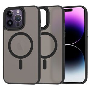 Husa pentru  iPhone 14 Pro Max cu MagSafe, Ghost Series, frosted - negru