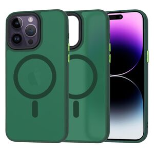 Husa pentru  iPhone 14 Pro Max cu MagSafe, Ghost Series, frosted - verde
