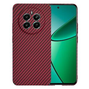 Husa pentru Husa Realme 12+ Plus CarbonFiber UltraSlim, Lightweight, rosu