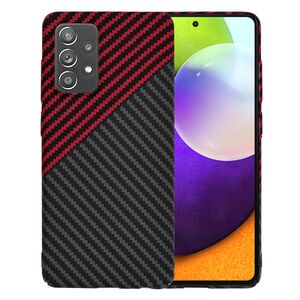 Husa pentru Samsung Galaxy A52  / A52s CarbonFiber UltraSlim, Lightweight, rosu negru