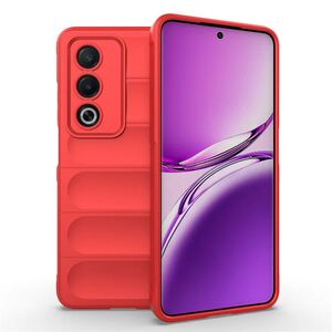 Husa pentru  Oppo A80 Liquid Silicone, Microfibre Lining, Non-Slip Airbag Design, rosu