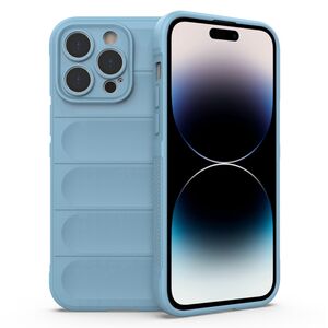 Husa pentru  iPhone 14 Pro Max Liquid Silicone, Microfibre Lining, Non-Slip Airbag Design, albastru