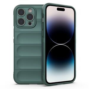 Husa pentru  iPhone 14 Pro Max Liquid Silicone, Microfibre Lining, Non-Slip Airbag Design, verde