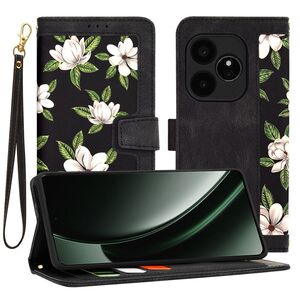 Husa tip carte pentru   Realme GT 6 / GT 6T, functie stand si port carduri, negru