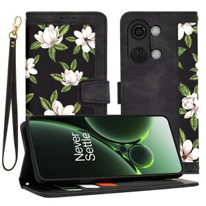 Husa tip carte pentru  OnePlus Nord 3, functie stand si port carduri, negru