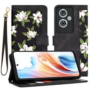 Husa tip carte pentru  Oppo A79 5G, functie stand si port carduri, negru