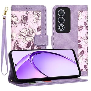 Husa tip carte pentru  Oppo A80, functie stand si port carduri, mov