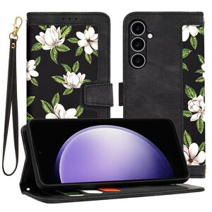 Husa tip carte pentru  Samsung Galaxy S23 FE, functie stand si port carduri, negru