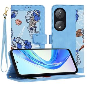 Husa tip carte pentru  Honor X7b, functie stand si port carduri, albastru