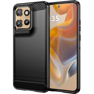 Husa pentru Motorola Edge 50 Neo Carbon Liquid Silicone, negru