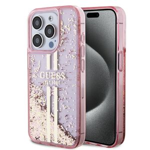 Husa pentru  iPhone 15 Pro Max Guess - Liquid Glitter - roz