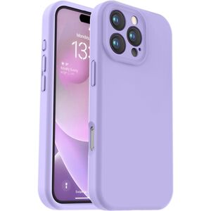 Husa pentru  iPhone 16 Pro Max Liquid Silicone, subțire, captusita cu microfibra, anti amprentă, protectie cameră foto, lavanda