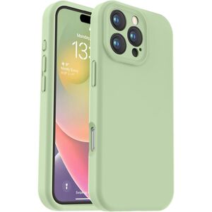 Husa pentru  iPhone 16 Pro Max Liquid Silicone, subțire, captusita cu microfibra, anti amprentă, protectie cameră foto, verde