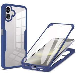 Pachet 360: Husa cu folie integrata pentru  Samsung Galaxy A06 Cover360 fata / spate - albastru