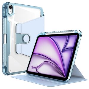 Husa pentru iPad Air 13 2025 / 2024 M3, M2 rotativa de tip stand cu functie sleep/wake-up si slot pentru stylus, albastru