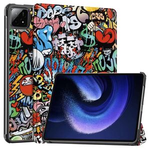 Husa pentru Xiaomi Pad 6S Pro 12.4 tip stand functie sleep/wake-up, graffiti