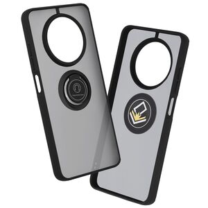 Husa de protectie pentru  Realme 12, 12X premium cu inel stand rotativ, suport magnetic si bumper anti-alunecare - negru