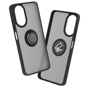 Husa de protectie pentru  Realme C67 4G premium cu inel stand rotativ, suport magnetic si bumper anti-alunecare - negru