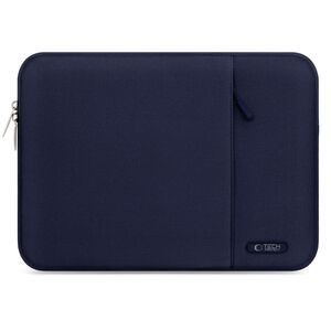 Husă Laptop 13-14" Slim SoftTouch – Design Elegant, Protecție Premium, Compartiment Accesorii, Ideală pentru MacBook, ASUS, Lenovo, HP, Dell, navy blue