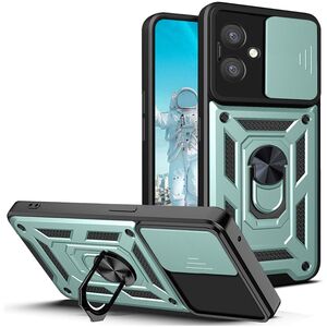 Husa pentru  Oppo A40 Ring Armor Kickstand Tough Rugged Cover cu protectie camera, verde