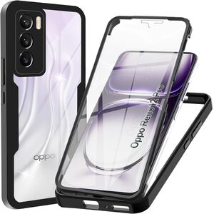 Pachet 360: Husa cu folie integrata pentru  Oppo Reno 12 Cover360 fata / spate - negru
