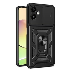Husa pentru  Samsung Galaxy A06 Ring Armor Kickstand Tough Rugged Cover cu protectie camera, negru