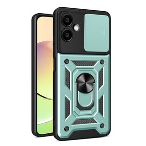 Husa pentru  Samsung Galaxy A06 Ring Armor Kickstand Tough Rugged Cover cu protectie camera, verde