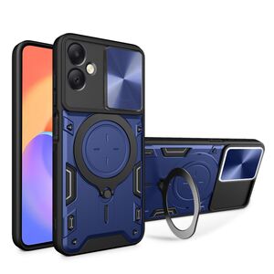 Husa pentru  Samsung Galaxy A06 cu protecție pentru cameră și suport magnetic integrat Ring Shockproof, albastru