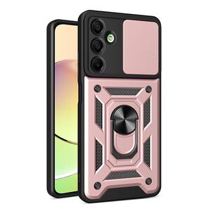 Husa pentru  Samsung Galaxy A16 Ring Armor Kickstand Tough Rugged Cover cu protectie camera, roz